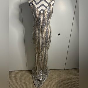 Silver sequence dress. Perfect for any special occasion